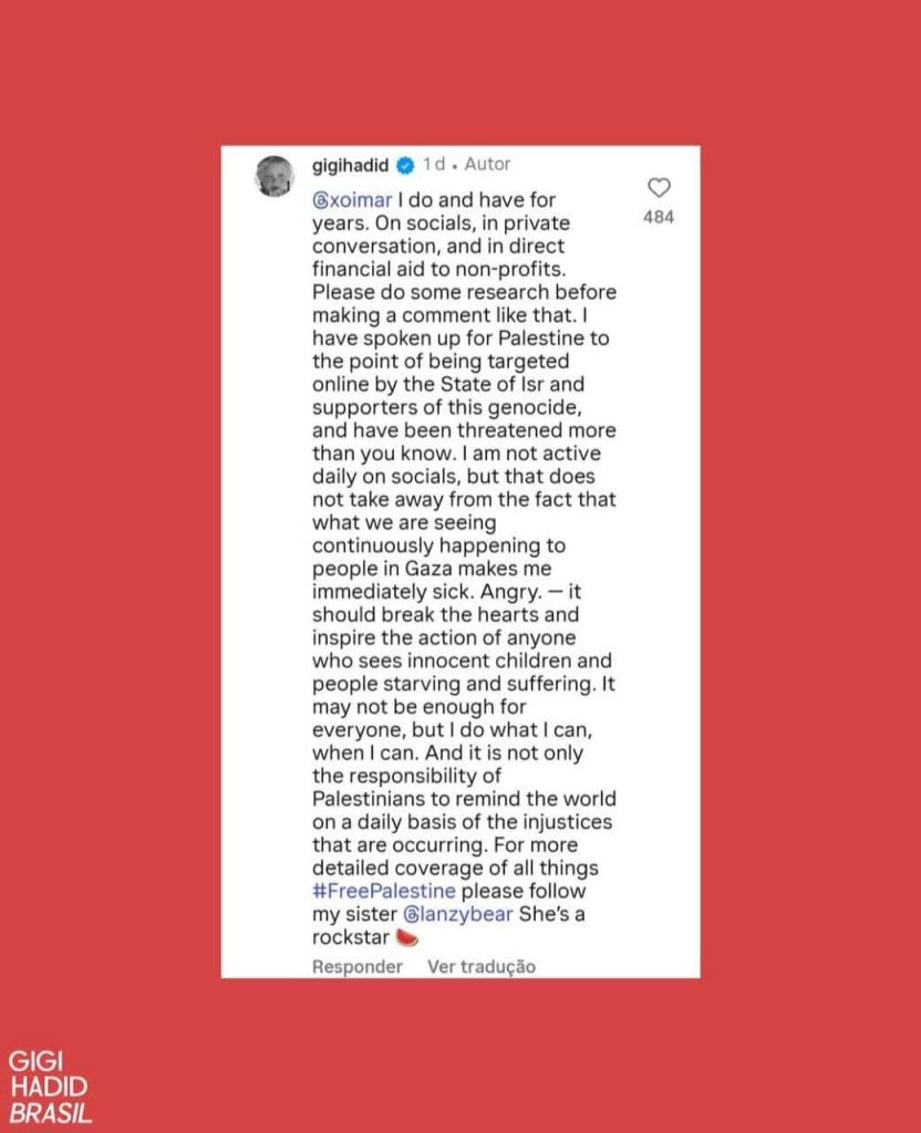 Gigi Hadid’s Firm Response
